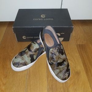 Corso Como Duffy Camouflage Calf Hair Slip-On